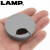 LAMP蓝普设备收纳盒电脑桌线孔盖穿线孔盖孔洞装饰盖45/55孔 55mm孔用:黑色