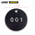 安赛瑞 圆形塑料号码吊牌 工厂工作场所数字分类牌超市寄存牌 编号001至100 100个装 直径31.8mm 黑白 14847