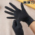 手套发型师专用黑色乳胶耐磨烫染发工作洗头薄款高弹性 颗粒黑色手套十双 S