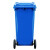 鲁识大号户外垃圾桶物业环卫分类桶果皮箱 120L蓝色可回收物