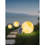 花乐集定制月球灯太阳能球形草坪灯户外庭院月亮灯露台造景院子花园防水 20cm三色光月球灯接电款
