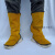 电焊护脚套牛皮护腿罩盖防烫焊接防护装备耐高温阻燃隔热焊工鞋套工业品 zx黄色护脚32厘米系带款