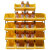 汉河HKCC04 零件盒组合式 塑料元件盒物料盒 配件盒 货架组合螺丝盒 红色 180*120*80mm