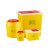 旷峙 实验室耗材 垃圾桶 锐器盒 圆形利器盒 黄色一次性塑料方形垃圾桶 18L圆形