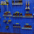 驰兔洞洞板工具挂板五金收纳整理工具墙展示挂架蓝色1500*500板厚1.4mm1块/重8.3kg（不含挂钩）