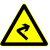 定制适用订制交通标志牌70三角慢字警示牌限速标牌道路反光标识牌铝板 连续转弯