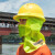 夏季防晒遮阳罩遮阳板大沿帽工地防晒神器 荧光绿遮阳帽