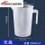 量杯带刻度量筒奶茶烘焙专用塑料测量桶厨房量筒1-2-3500ml 条纹款 5000m量杯