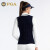 PGA高尔夫服装女士 学院风毛衫 麻花针织背心 V领套头毛衣 PGA 101329-藏青色 S