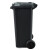 中典 大号户外垃圾桶 物业环卫商用带盖分类垃圾桶果皮箱 可定制 120L黑色干垃圾