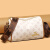 酷奇袋鼠（KUQIDAISHU）品牌软皮女包2024新款时尚单肩斜挎包波士顿枕头包宽肩带印花包女 棕色