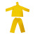 黄色分体雨衣PVC纯色贴布雨衣套装涂层防水服饰IMPA190436 黄色 M