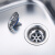 定制老式洗菜盆下水器水槽配件厨房单双槽钢珠定位落水器快速排水 Φ114mm美式下水器