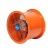 橙色双边圆筒窗式高速抽风机厨房小型强力排气扇油烟机工业换气扇 《开孔尺寸27CM》12寸高速款橙色圆筒轴流风机+