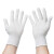 厚创 劳保点塑尼龙手 套点胶手套搬运耐磨司机开车防滑手套 白色 12双