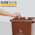 上海版无盖分类垃圾桶大号商用物业小区长方形干湿可回收有害100L 上海版25升无盖 棕湿垃圾带1卷垃圾袋