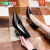 卡帝乐鳄鱼（CARTELO）女鞋新款黑色高跟鞋正装浅口细跟礼仪空乘职业工作单鞋软皮鞋 米色[7厘米] 34 标准码