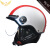 3C认证电动车头盔男女士四季摩托车哈雷半盔冬季款保暖防寒安全帽 红色短透明镜