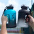 特百惠夏季高颜值塑料水杯吨吨桶大容量夏天便携户外健身运动水壶喝水 2450ml 透明款-黑色