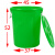 垃圾桶圆形加厚大号带盖厨余易腐垃圾分类绿色熟胶圆筒商用过滤大 60K绿色有盖