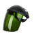 打磨面罩 防护面罩 防护面罩焊帽 飞溅面罩面屏 头戴式防焊工二氩 黑顶绿色屏