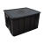 沃嘉促销周转箱黑色塑料静电胶框箱物料盒托盘带盖分格隔板刀卡 超高5号（带盖）防静电箱