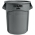Rubbermaid分类垃圾桶乐柏美室外大号商用厨房干湿带盖圆形大容量定制 灰色 38L储物桶