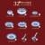 参宝 中式碗碟套装青花瓷碗筷盘子组合餐饮送礼乔迁套装高档餐具套装 32件套（6人份豪华配置）