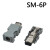 伺服驱动编码器插头SM-6E 伺服器6芯插头 台达CN3接头 36芯镀金连接器