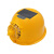 高鑫源明 太阳能风扇遮阳通风降温可充电带照明风力可调风扇帽 黄色标准版 CM12-Y3000
