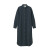 无印良品 MUJI 女式 棉水洗牛津 衬衫连衣裙371305 BCL35A1S 深灰色 M-L