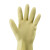 海斯迪克 HK-5178 胶皮清洁手套 洗碗防水保洁工作劳保手套 38cm本色M码（5双）