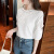漫蒂薇夏装新款女2024最新款小个子百搭雷丝衬衫蕾丝法式上衣夏季短袖 白色 XL