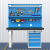 欧思泰 工作台重型钳工台电子维修桌实验室试验台流水线操作台 1.8米+双挂+四抽柜