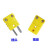 K型黄插头 热电偶对插头公母K型黄插头插座 小黄插头热电偶连接器 黄插头+插座=1套