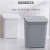 按压式大号分类垃圾桶 卫生间带轮子垃圾纸篓厕所带盖拉圾筒 灰色