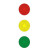 PULIJIE 红黄绿压力表标识/表盘指示贴管道标示标签贴反光圈 直径15厘米 黄色