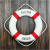 船用专业救生圈救生游泳圈2.5KG加厚实心国标塑料5556 地中红白中号（女士-大童B