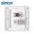 西蒙（SIMON） 开关插座面板五孔插座86暗装墙壁网络单开双控C20系列雅白色 电视电脑