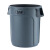 圆形塑料桶储物桶带盖大号垃圾桶户外小区物业塑料环卫桶加厚 特厚75升黄+盖子+底座