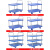 奈运 双层手推车搬运车平板车 双层双扶手带围栏50*70cm轻音刹车轮300斤推货车仓库物料周转拉货车