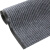 罗德力 PVC双条纹地垫 商用防滑地毯走廊地垫门垫耐磨复合底 宽0.9米*1米灰色