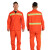 夏季短袖长袖环卫工装道路清洁高速养护反光条工作服套装薄劳保服 橘色薄长袖套装 XL