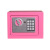 安达通 保险柜 小型 迷你保险箱入墙礼品电子密码儿童存钱保险柜 投币款浅粉色保险柜