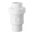 UPVC白色球型止回阀水管立式逆止中间阀水管工业PVC管件防倒流 DN32(内径40mm)