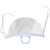 HKFZ口罩适用于专用厨师透明微笑厨房定制食堂塑料餐饮餐厅防雾口水飞 白色防雾4盒40个可循环使用