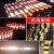 红白黑黄交通反光贴反光膜 高速公路道口桩限电线杆警示胶带高架 120cm宽 红白直纹50米