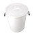 海斯迪克 HKCC17 大号塑料圆桶 圆形收纳桶 大容量酒店厨房垃圾桶储水桶 白色带盖280L