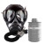 普达 防毒面具全面罩过滤式自吸防氢氧酸化工氏气芥子气 1号P-B-3灰滤毒罐+导管PD-4003