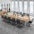 简约会议桌椅组合大小型多人洽谈长条桌子工作台办公室会议 1.8m会议桌(含6把椅子)
